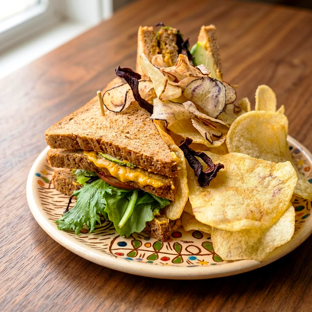 Vegetarian club sandwich