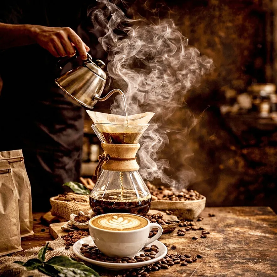 Experiencia sensorial de café y métodos de filtrado