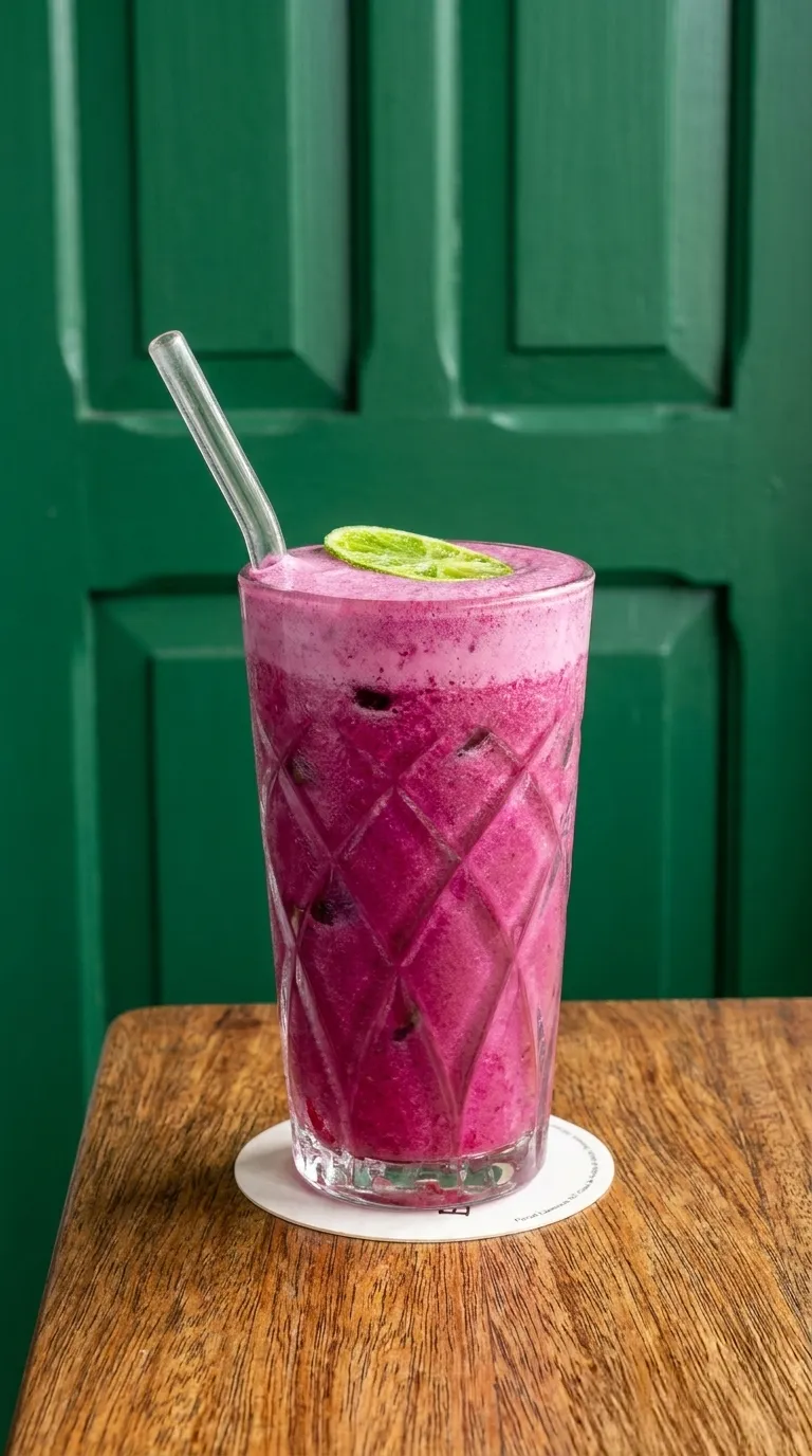 Rosé lemonade over ice