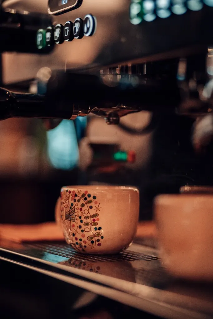 Coffee being prepared at the bar on Cusco's Plaza de Armas