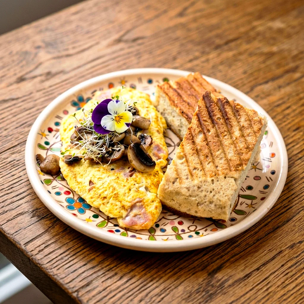 Omelet Mix esponjoso con jamón y queso