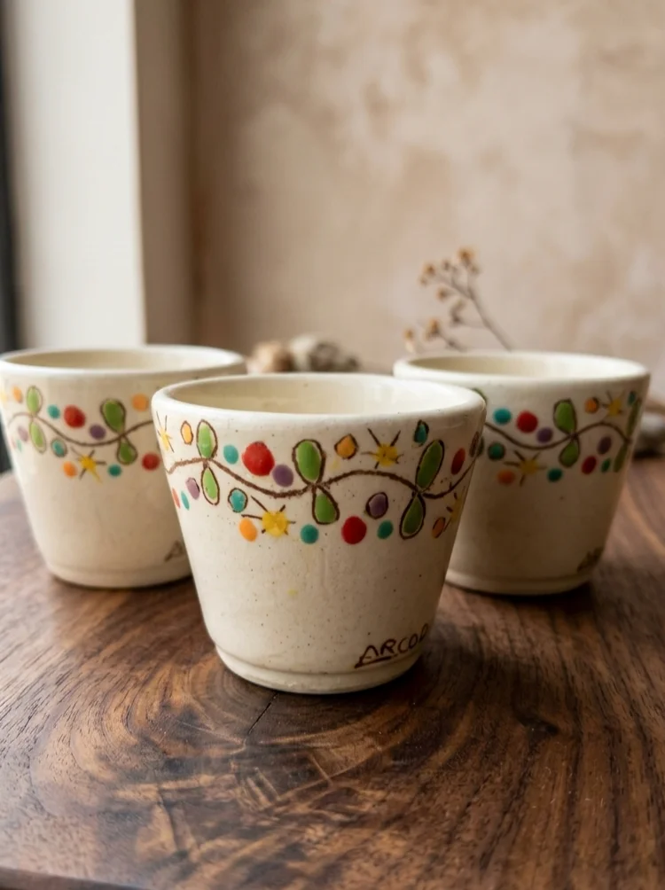 Colorful Garland rustic tumblers